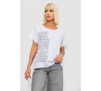 Футболка жіноча з принтом, колір білий, 244R2039