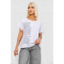 Футболка женская с принтом, цвет белый, 244R2039