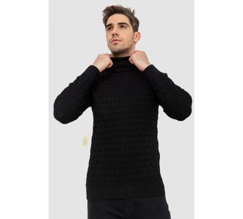 Гольф-светр чоловічий, колір чорний, 161R619
