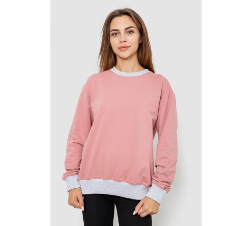 Світшот жіночий на манжеті, колір пудровий, 102R381