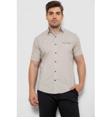 Сорочка чоловіча з принтом, колір бежевий, 214R7332