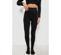 Колготи жіночі утеплені на хутрі, колір чорний, 139RB588