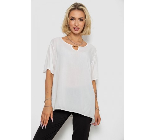 Блуза женская однотонная, цвет молочный, 244RM208