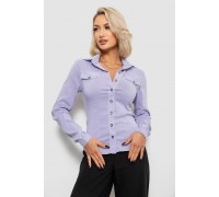 Рубашка классическая в полоску, цвет сиреневый, 230R641-5