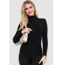 Гольф жіночий однотонний, колір чорний, 244R001