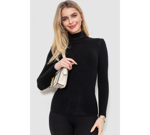 Гольф женский однотонный, цвет черный, 244R001