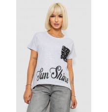 Футболка женская с принтом, цвет серый, 244R2057