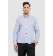 Мужская рубашка с принтом, цвет голубой, 186R7071