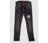 Джинси дитячі для хлопчика, колір чорний, 247R8414