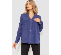 Блуза женская в горох, цвет синий, 102R306