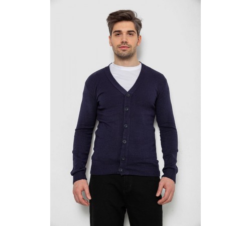 Кофта чоловіча на ґудзиках, колір темно-синій, 238R18004