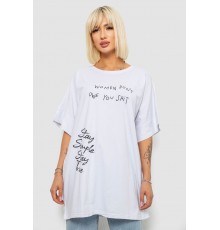 Футболка жіноча з принтом, колір білий, 244R4003