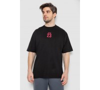 Футболка чоловіча з принтом, колір чорний, 244R7024