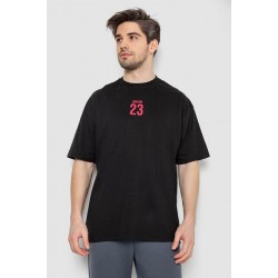 Футболка мужская с принтом, цвет черный, 244R7024