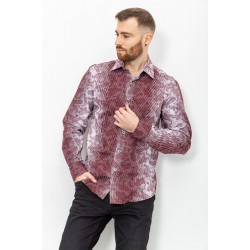 Рубашка мужская в полоску, цвет бело-бордовый, 131R140125