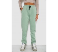 Спортивні штани жіночі на флісі, колір світло-м'ятний, 238R57020