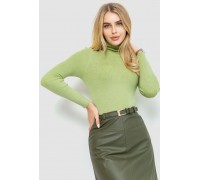 Гольф женский трикотажный в рубчик, цвет фисташковый, 204R057