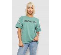 Футболка женская с принтом, цвет оливковый, 244R2351