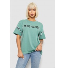 Футболка женская с принтом, цвет оливковый, 244R2351