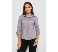 Сорочка жіноча однотонна, колір сірий, 230R068-3