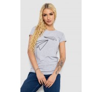 Футболка женская с принтом, цвет серый, 244R2217