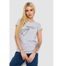 Футболка женская с принтом, цвет серый, 244R2217