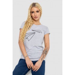 Футболка женская с принтом, цвет серый, 244R2217