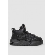 Кросівки жіночі на хутрі, колір чорний, 243R106-1