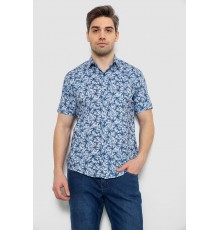 Сорочка чоловіча з принтом, колір синій, 214R7341