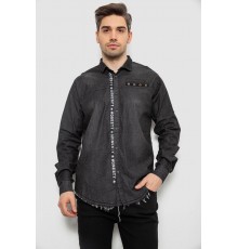 Сорочка чоловіча з довгим рукавом, колір темно-сірий, 214R845-1