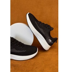 Кросівки чоловічі текстильні, колір чорний, 244RJ1077