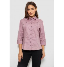 Рубашка женская однотонная, цвет сиреневый, 230R068-3