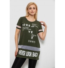 Футболка женская с принтом, цвет хаки, 244R2081