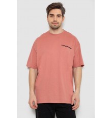 Футболка чоловіча з принтом, колір темно-кораловий, 244R2127