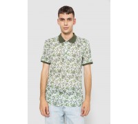 Поло чоловіче котонове, колір молочно-зелений, 247R304