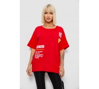 Футболка женская с принтом, цвет красный, 244R2131