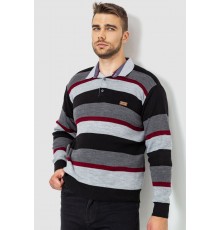 Светр-обманка чоловічий, колір сіро-чорний, 161R901