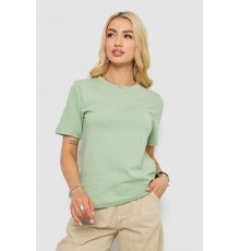 Футболка женская однотонная, цвет оливковый, 241R1800