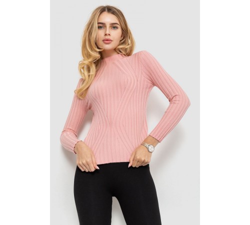 Гольф жіночий однотонний, колір світло-рожевий, 204R038