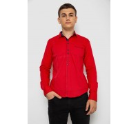 Сорочка чоловіча з принтом, колір червоний, 214R7034