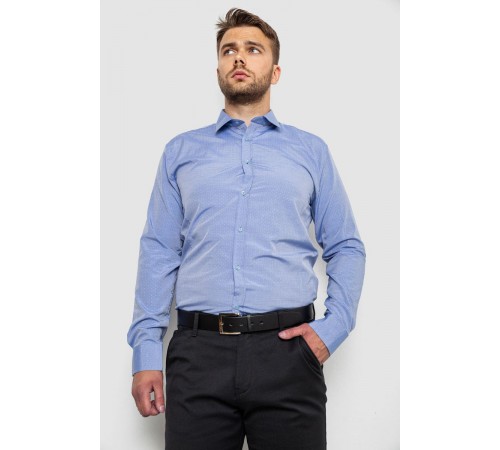 Сорочка чоловіча однотонна, колір джинс, 214R815