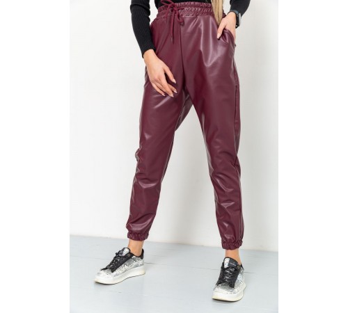 Лосини жіночі на флісі, колір бордовий, 164R150