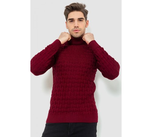 Гольф-светр чоловічий, колір бордовий, 161R619