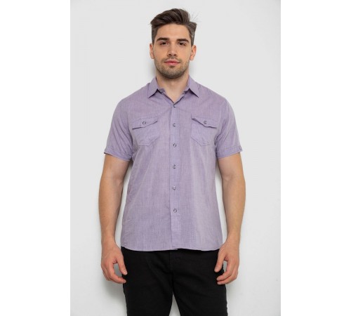 Сорочка чоловіча однотонна, колір бузковий, 214R532