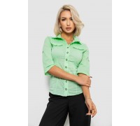 Рубашка женская однотонная, цвет мятный, 230R068-5