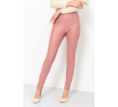 Лосины женские кожзам, цвет пудровый, 164R81