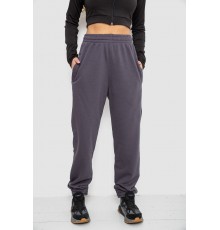 Спортивні штани жіночі на флісе, колір сірий, 102R415-1