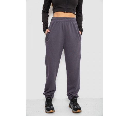 Спортивні штани жіночі на флісе, колір сірий, 102R415-1