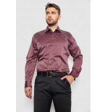 Сорочка чоловіча в смужку, колір бордовий, 214R5828
