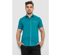 Рубашка мужская, цвет бирюзовый, 214R7425